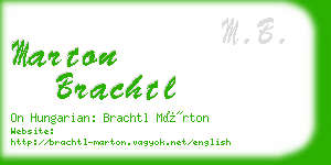 marton brachtl business card